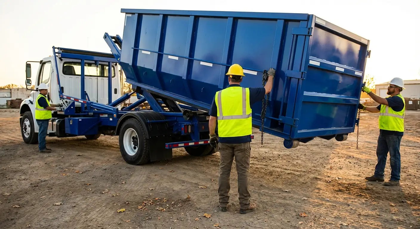 Commercial debris containment dumpster in Hartford, CT