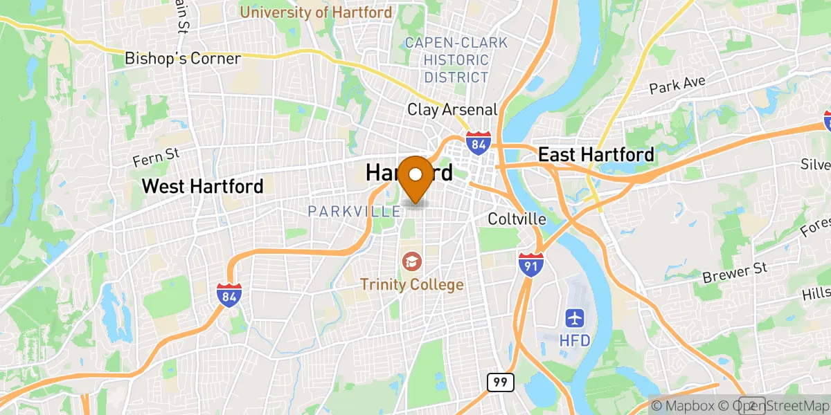  neighborhood map in Hartford, CT