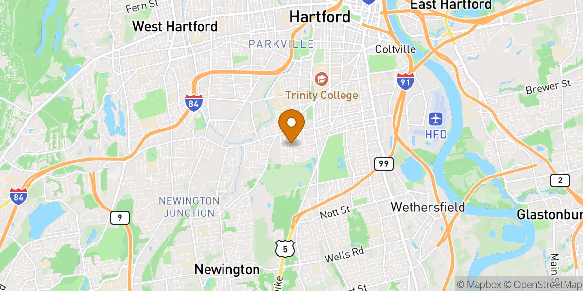 Hartford neighborhood map in Hartford, CT
