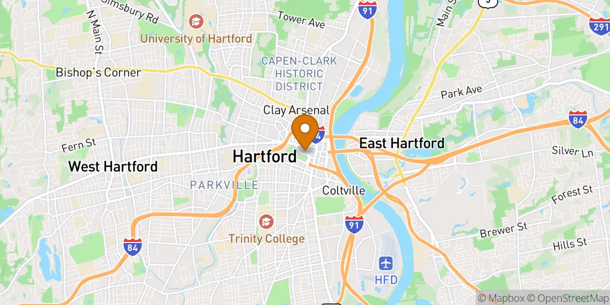 neighborhood map in Hartford, CT