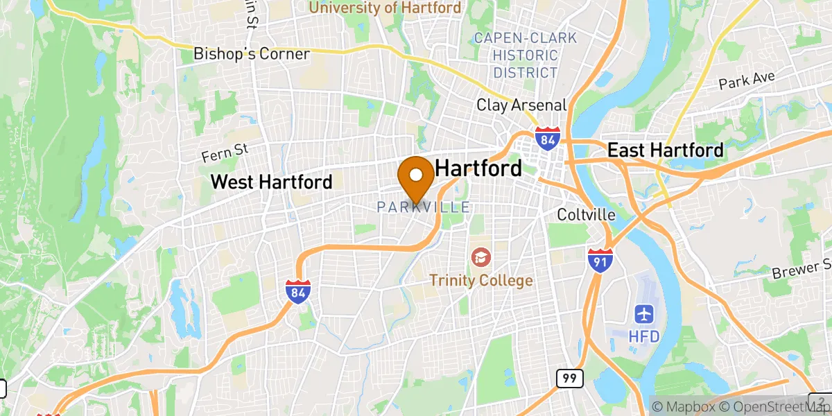  neighborhood map in Hartford, CT