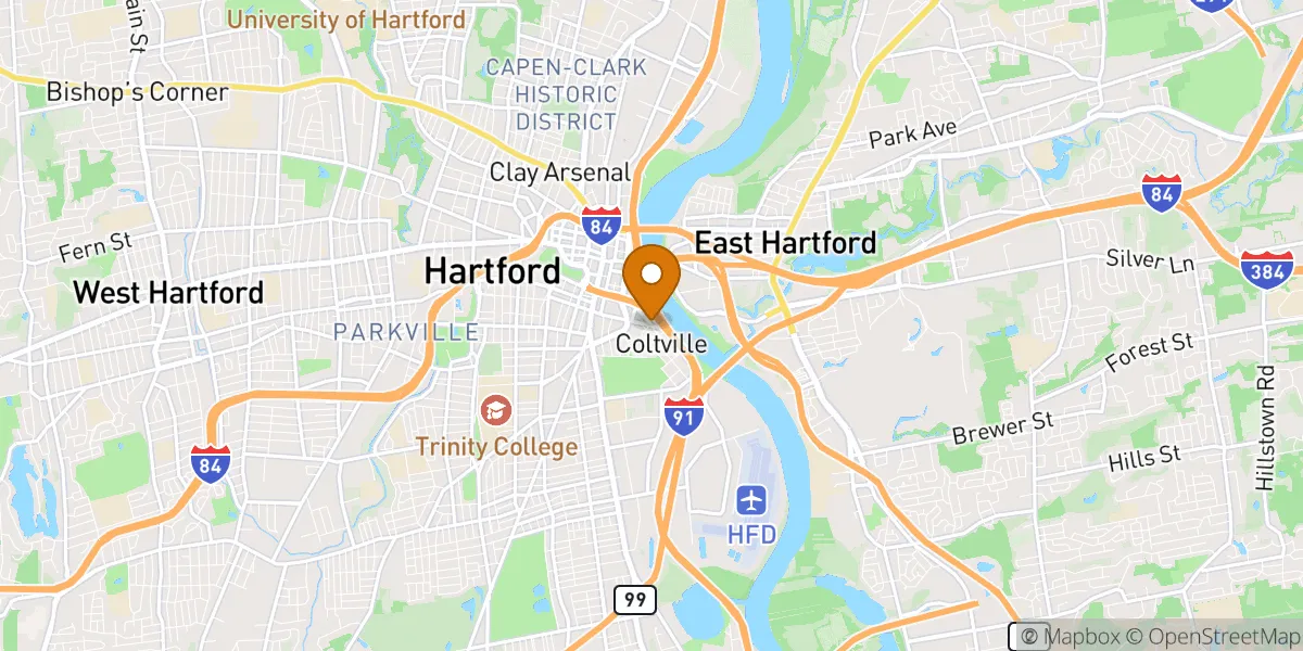  neighborhood map in Hartford, CT